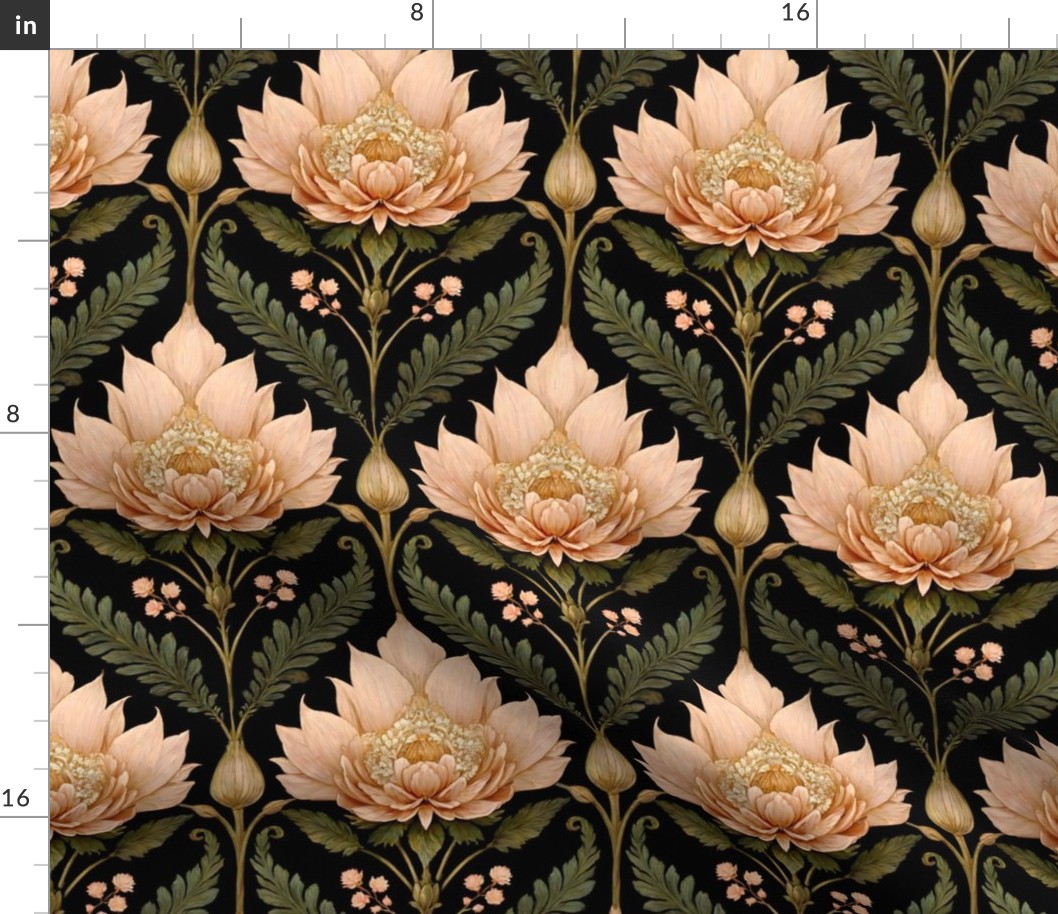 Floriography Art Nouveau pattern