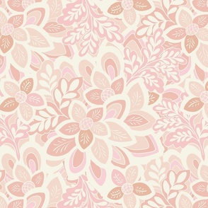 Bohemian Dreams Winter Floral in Pink by Jac Slade