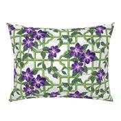 Clematis Trellis - Green, Purple