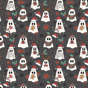Spooky Christmas Dark Background Small Scale