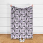 Lilac and black pattern in patchwork style