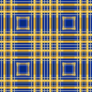 Yellow-blue checkered pattern