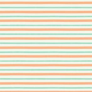 Green and Orange Stripes, Retro Stripes, Vintage Stripes, Stripes, Horizontal, Coordinate