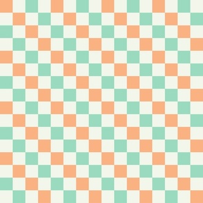 Green and Orange Checkers, Checkered Fabric, Checkerboard Wallpaper, Checkered Wallpaper, Check, Retro Fabric, Home Decor