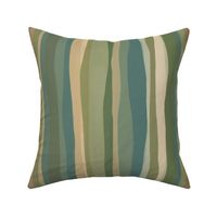 Earthy Green and Brown ripple stripe 