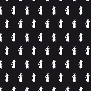 Contra Bass Player Pattern white on black - xs