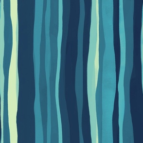 Midnight blue teal ripple stripe