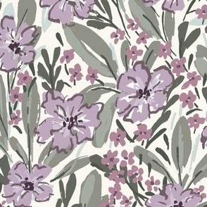Dainty Meadow_whimsical floral_Large_Cream and lilac