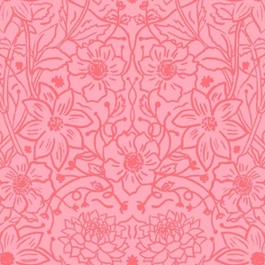 Daphne Flora - William Morris Inspired in Pink Salmon