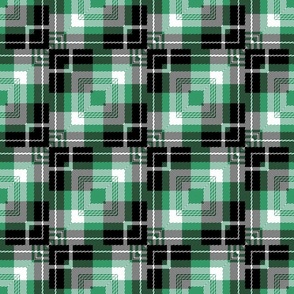 Green and black tartan tiles /medium