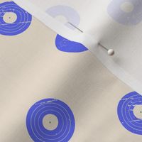 vinyl records - vintage texture, electric blue small 