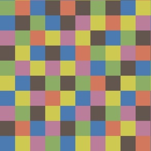 Retro Y2K colorful checkerboard