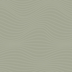 Modern Abstract Stripes - Sage Green