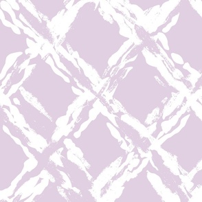 painterly diamond geometric/white on lavender/large