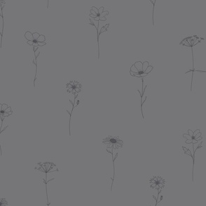 Scandinavian Wildflowers - Moody Grey