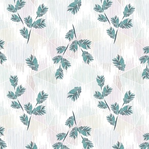 Twigs on a pastel multicolored background.