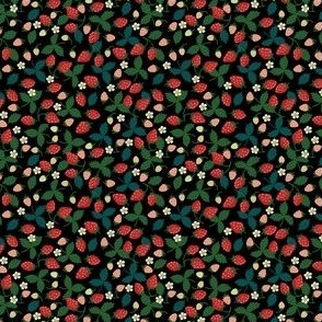 Strawberry meadow/ black background 