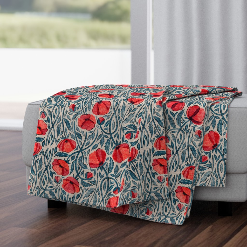 Of Sleep and Dreams Red Poppy Print Medium