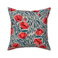 Of Sleep and Dreams Red Poppy Print Medium