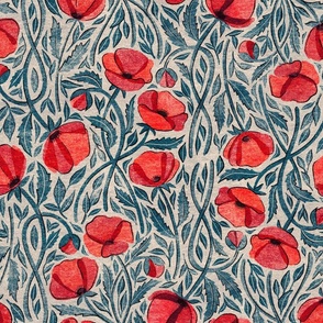 Of Sleep and Dreams Red Poppy Print Medium