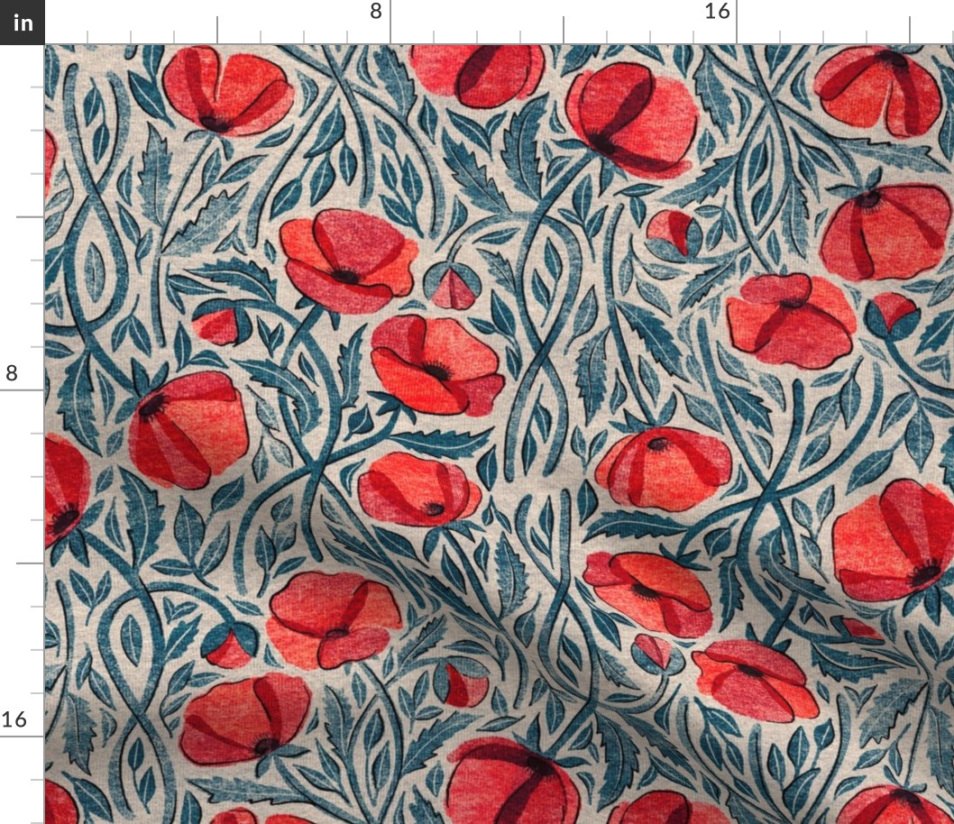 Of Sleep and Dreams Red Poppy Print Medium