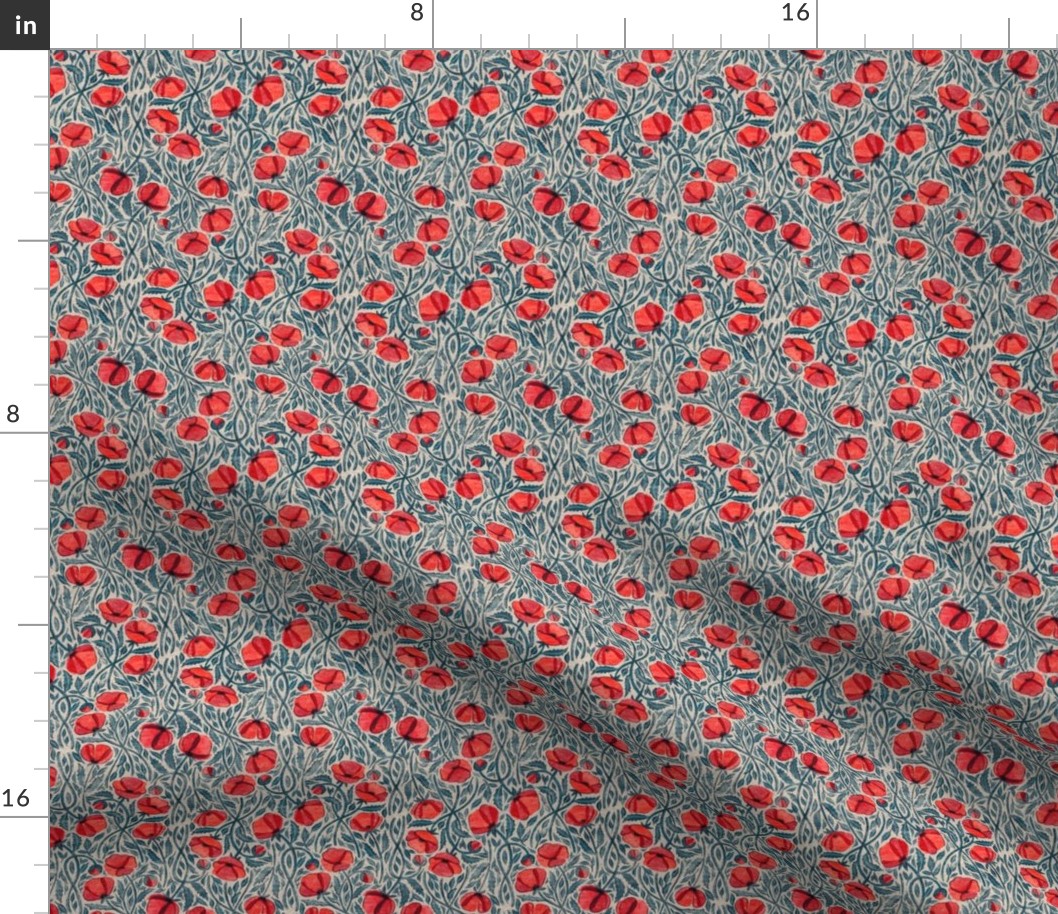 Of Sleep and Dreams Red Poppy Print Microprint