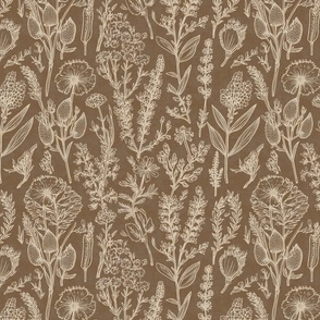 Botanic design brown