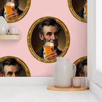 Abe Lincoln Pub Bar Beer Wallpaper Decor Funny Home Maximalist 
