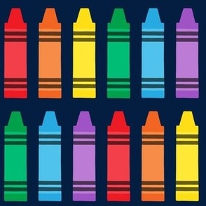 Crayons - navy - LAD23