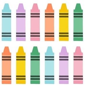 Crayons - multi w/ purple - LAD23