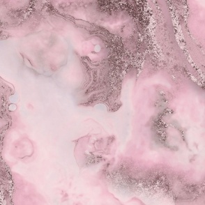 Abstract Marble Pink Rosegold  Ink Glamour