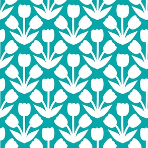 Tulip Trio // Scandi Teal Blue