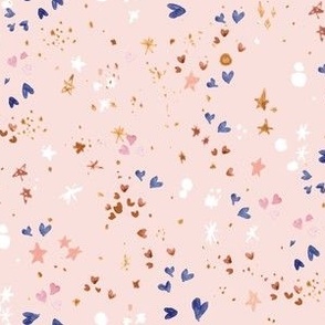 Heart Splendor-on blush 10.7in fabric 24in wallpaper