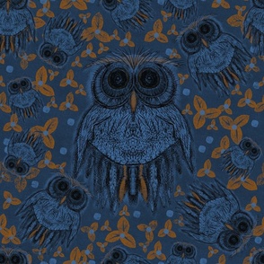 Owl on a Blue Night!