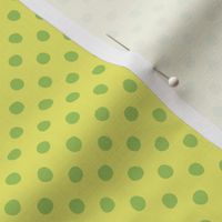 Jardin Loco-Dotty-LtGreen on Yellow