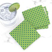 Jardin Loco-Dotty-Blue on Green