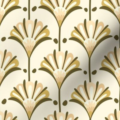 warm yellow floral wallpaper medium