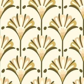warm yellow floral wallpaper medium