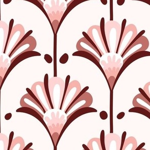 red pink and white floral wallpaper large