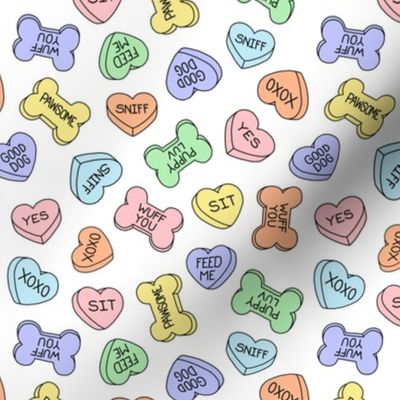 Doggy Valentine Conversation Hearts - Love - Multi Pastels - LAD23