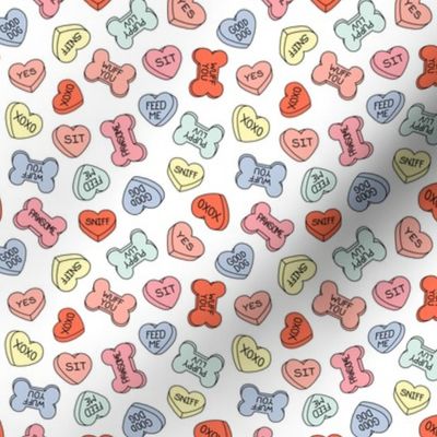 (small scale) Doggy Valentine Conversation Hearts - Love - Multi - LAD23