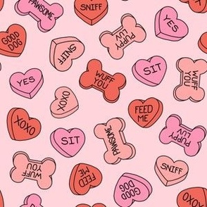 Doggy Valentine Conversation Hearts - Love - Pink - LAD23