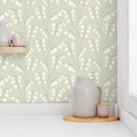 Lily of the Valley large 12 wallpaper scale in soft grey by Pippa Shaw