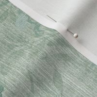 damask-celadon faux foil