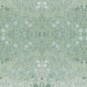 damask-celadon faux foil