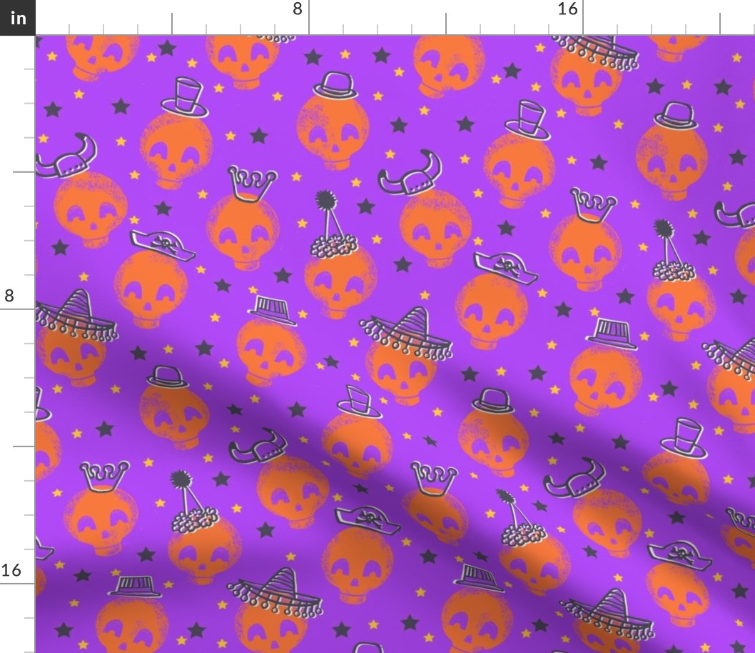 IMG_3187party hats and orange skulls on purple medium) 