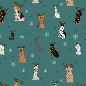 Christmas-reindeer-pups-on-green-16x16
