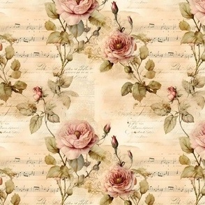 Light Pink Roses on Paper - small