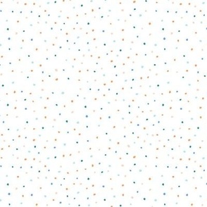 Small // Multicolored Polka Dots on White