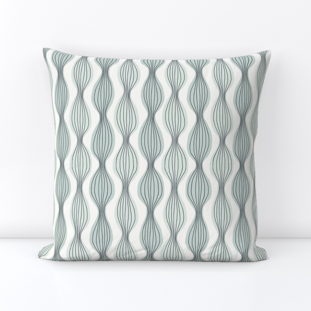 welcoming flowing lines - shades of light blue gray